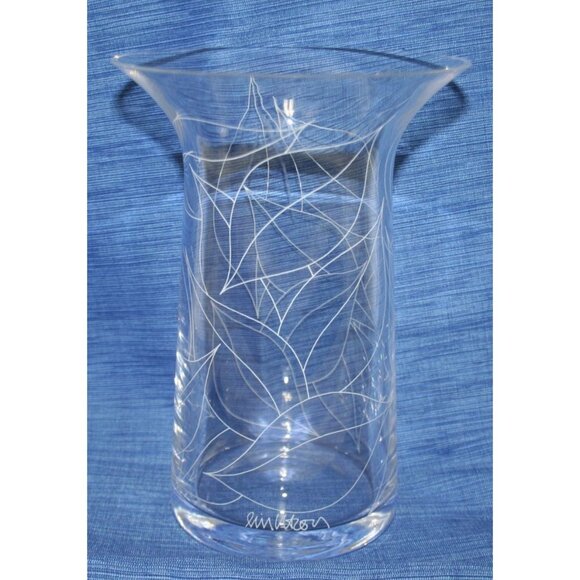 Rosendahl Other - Rosendahl Denmark Liz Utzon Filigran Clear Glass Vase 8" Elegant Etched Design